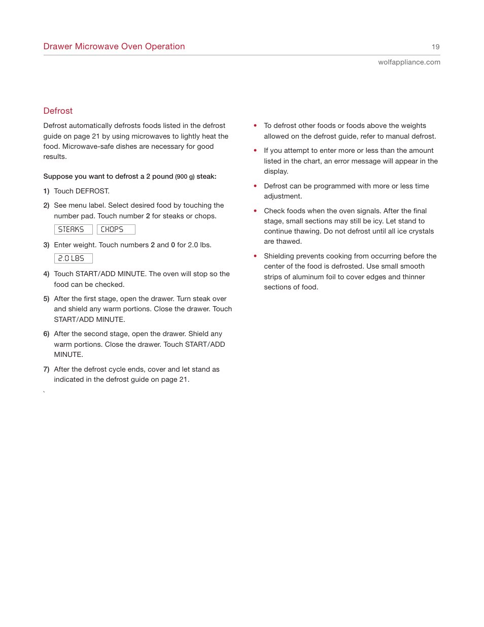 Wolf Appliance Company Trim Style MWD30-2F/S User Manual | Page 19 / 28