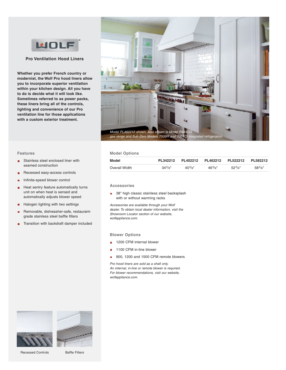 Wolf Appliance Company PL462212 User Manual | 2 pages