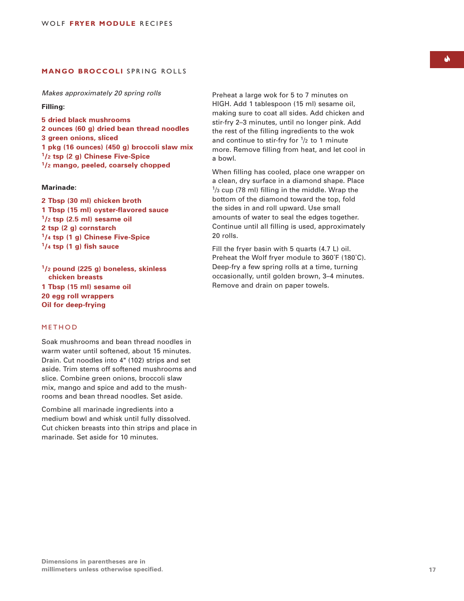 Wolf Appliance Company WOLF FRYER MODULE User Manual | Page 17 / 24