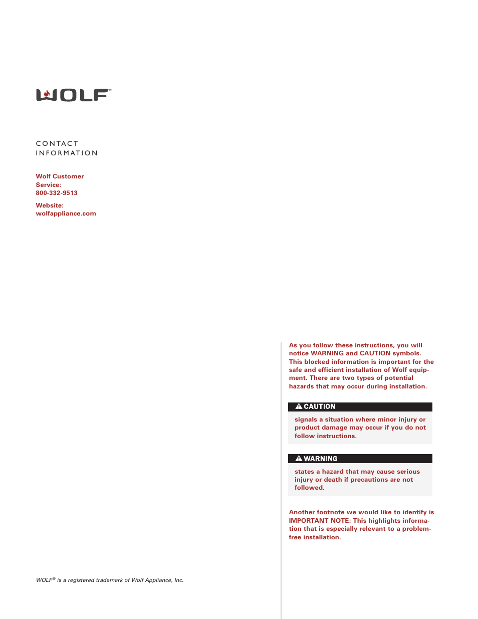 Wolf Appliance Company Drawer Microwave User Manual | Page 2 / 12