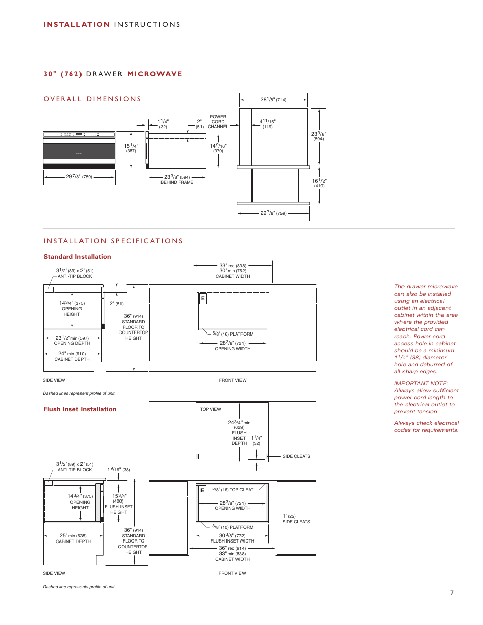 Wolf Appliance Company Drawer Microwave User Manual | Page 7 / 12