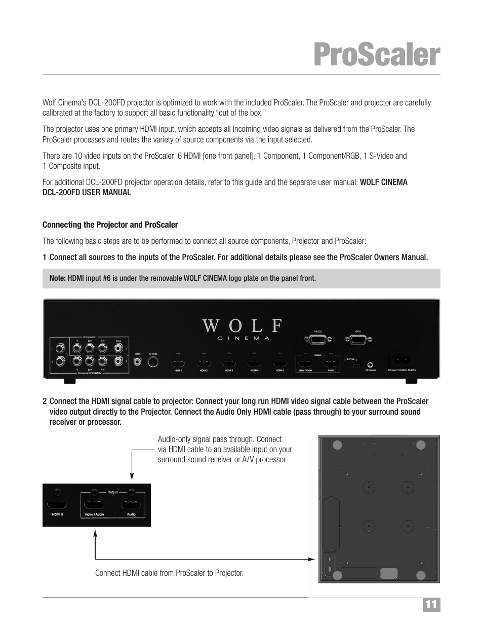 Proscaler | Wolf Appliance Company High Definition Video Processor DCL-200FD User Manual | Page 12 / 57