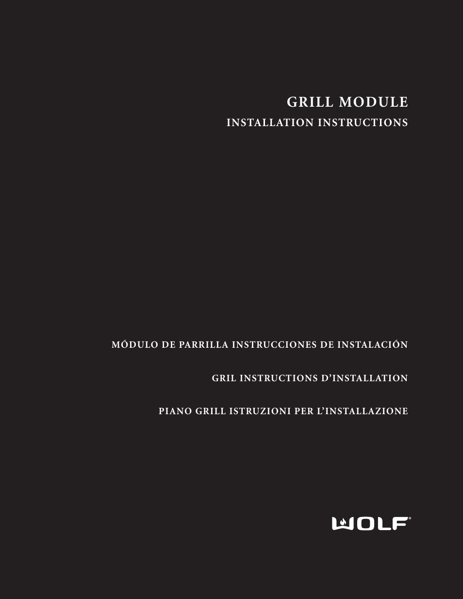 Wolf Appliance Company ICBIG15/S User Manual | 40 pages