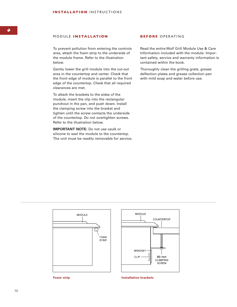 Wolf Appliance Company ICBIG15/S User Manual | Page 10 / 40