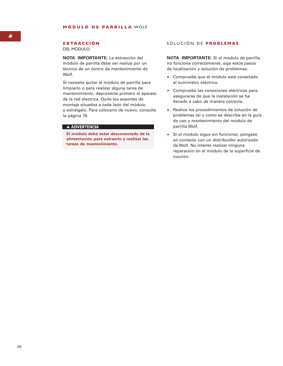 Wolf Appliance Company ICBIG15/S User Manual | Page 20 / 40
