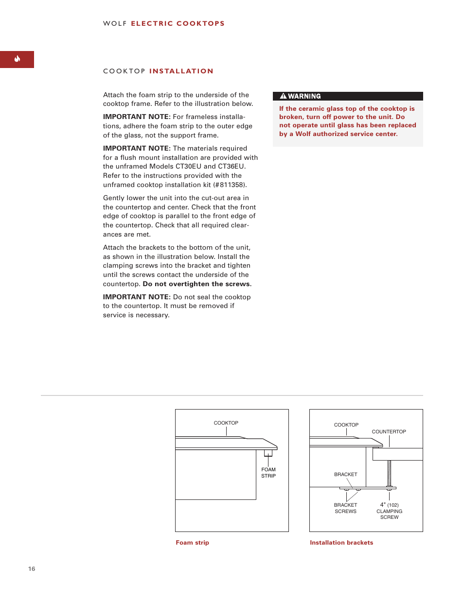 Wolf Appliance Company CT15E User Manual | Page 16 / 20