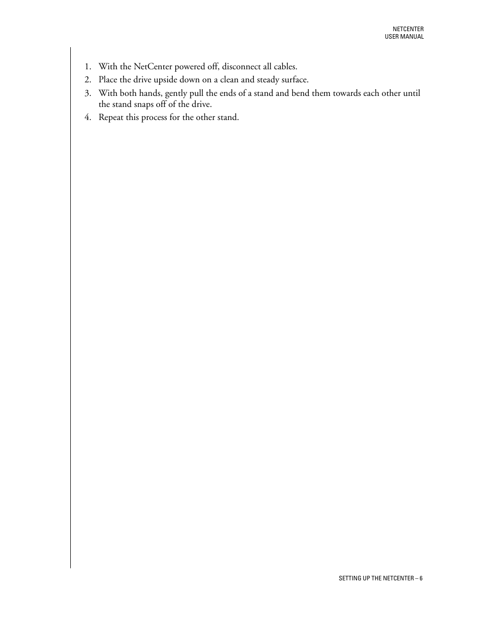 Removing the stands | Western Digital Network hard drive User Manual | Page 10 / 63