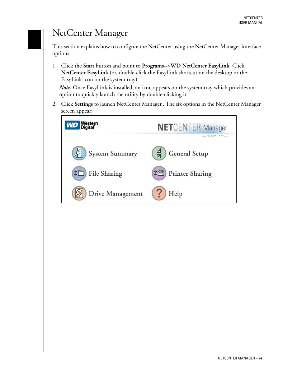 Netcenter manager | Western Digital Network hard drive User Manual | Page 28 / 63