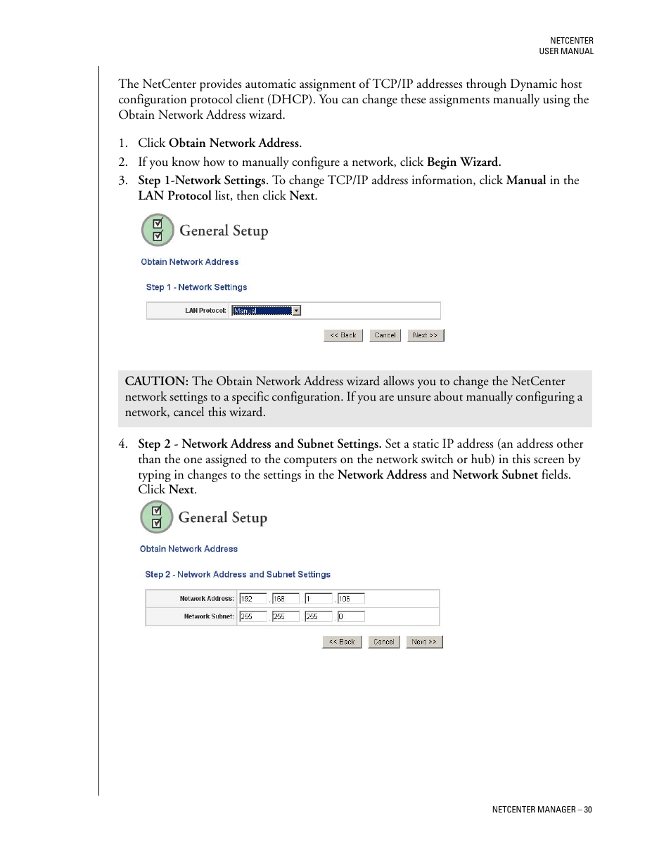 Manual network address configuration | Western Digital Network hard drive User Manual | Page 34 / 63