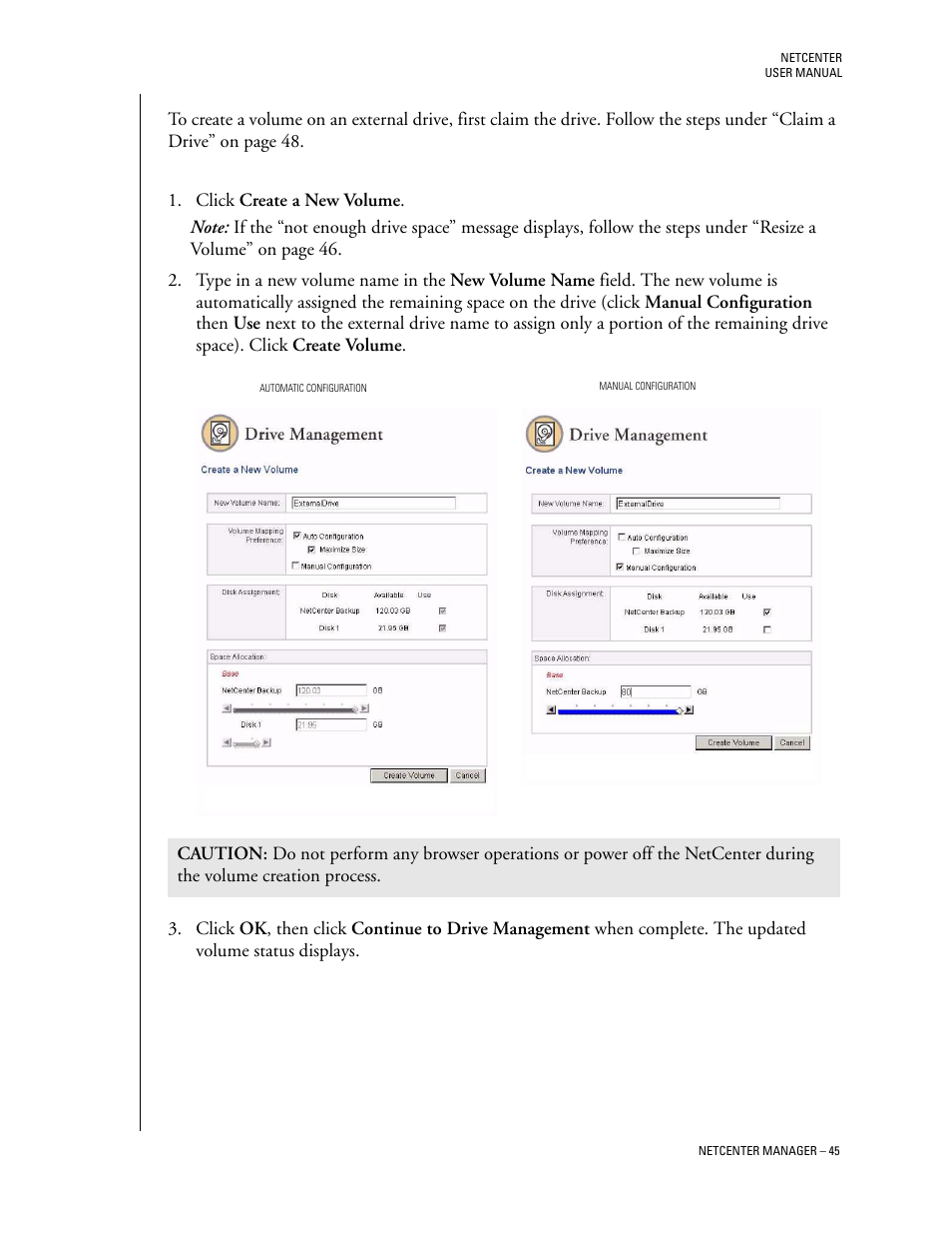Create a new volume on an external drive | Western Digital Network hard drive User Manual | Page 49 / 63