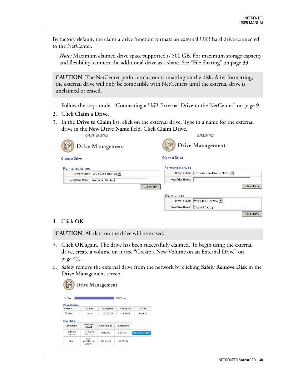 Claim a drive | Western Digital Network hard drive User Manual | Page 52 / 63