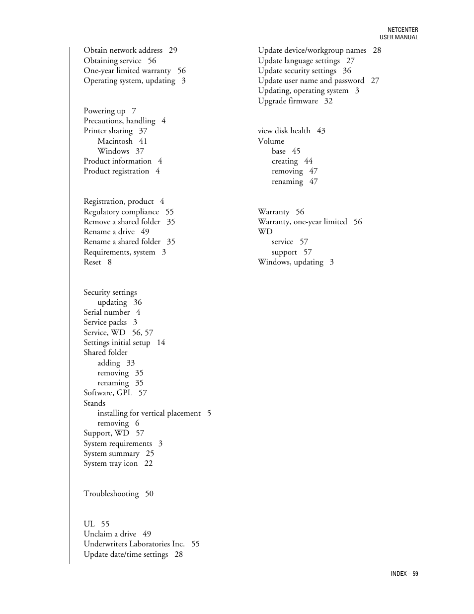 Western Digital Network hard drive User Manual | Page 63 / 63
