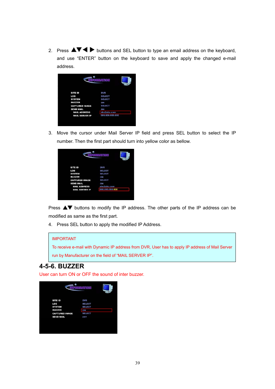 5-6. buzzer | Western Digital 4CH TRIPLEX User Manual | Page 39 / 87