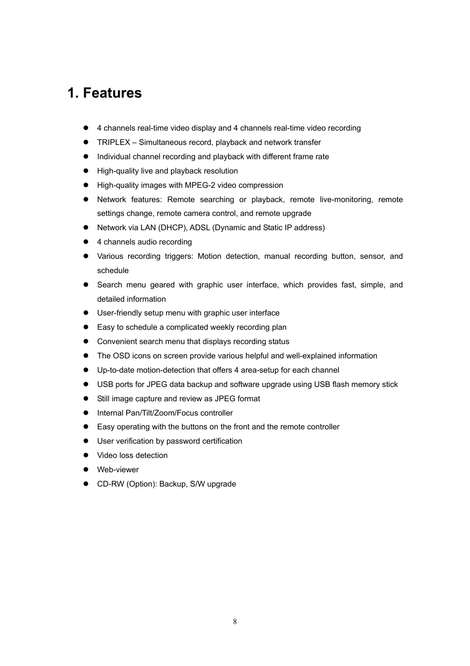 Features | Western Digital 4CH TRIPLEX User Manual | Page 8 / 87