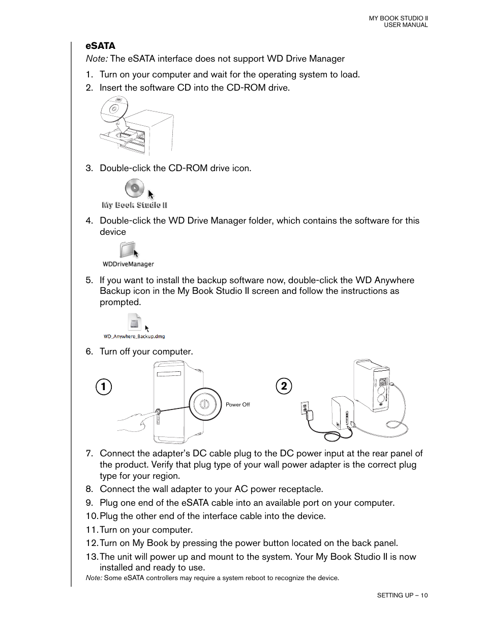 Esata | Western Digital My Book Studio Edition II User Manual | Page 13 / 38