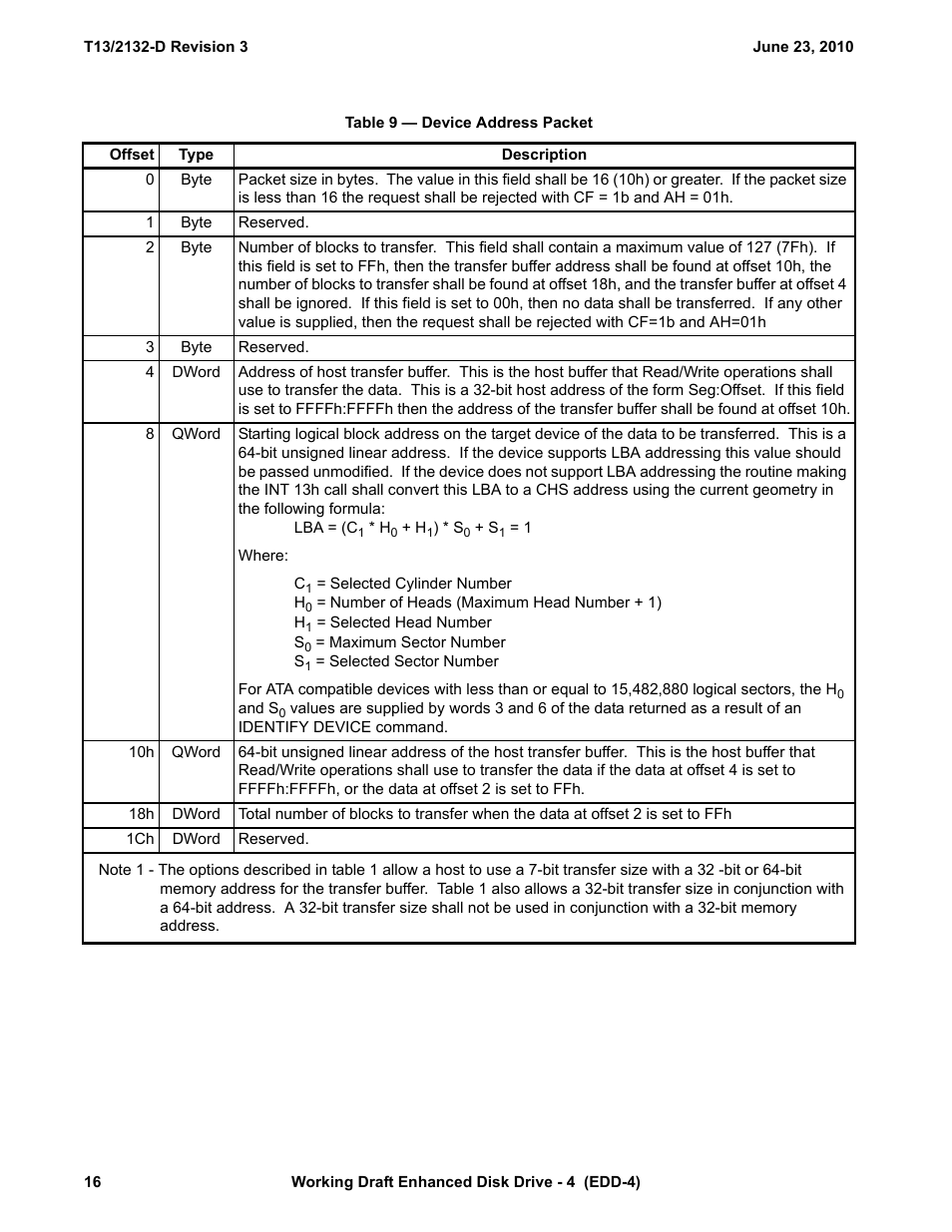 Table 9 - device address packet, Dia. table 9 de | Western Digital T13/2132-D User Manual | Page 28 / 86