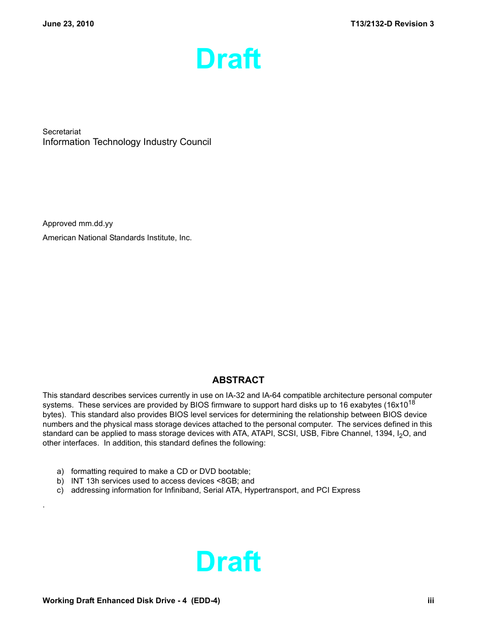 Draft | Western Digital T13/2132-D User Manual | Page 3 / 86