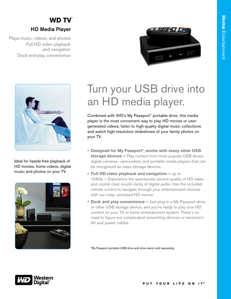 Western Digital WD TV WDAVN00 User Manual | 2 pages