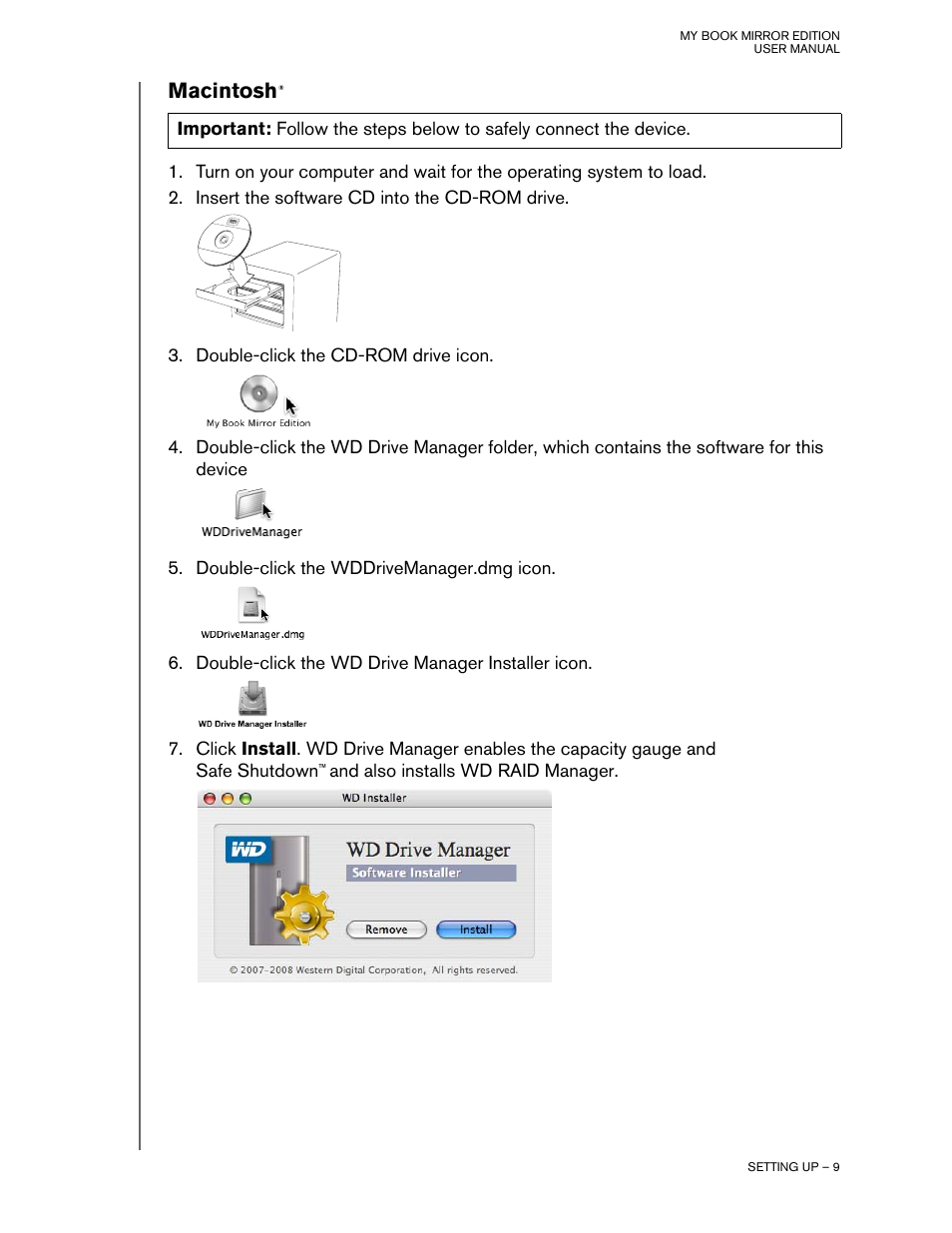 Macintosh | Western Digital My Book Mirror Edition User Manual | Page 12 / 31