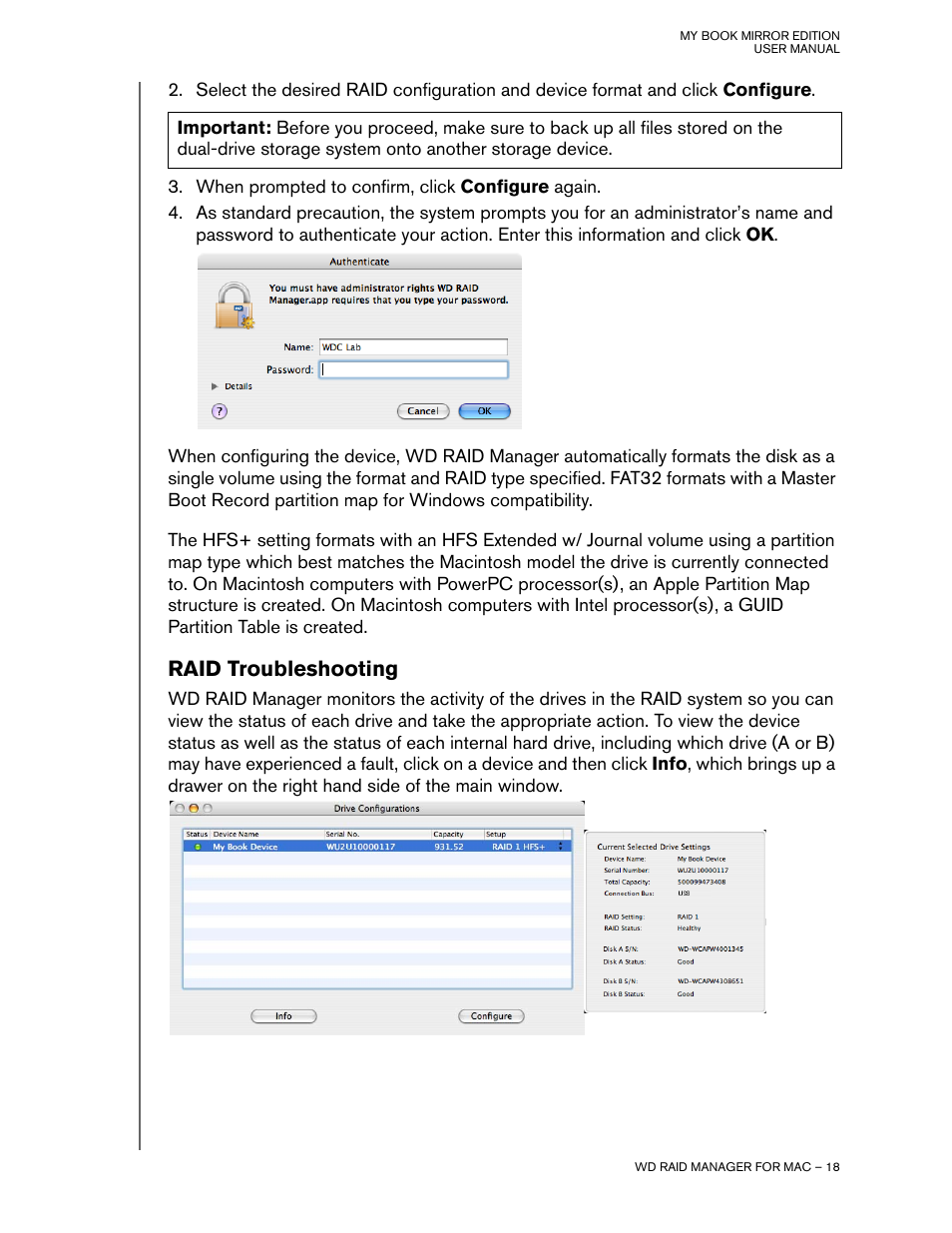 Raid troubleshooting | Western Digital My Book Mirror Edition User Manual | Page 21 / 31