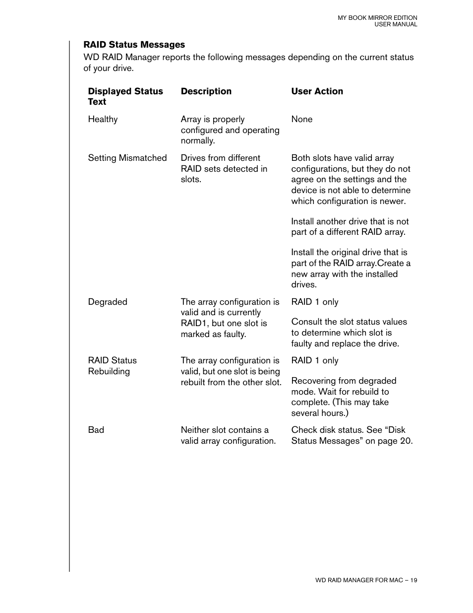 Western Digital My Book Mirror Edition User Manual | Page 22 / 31