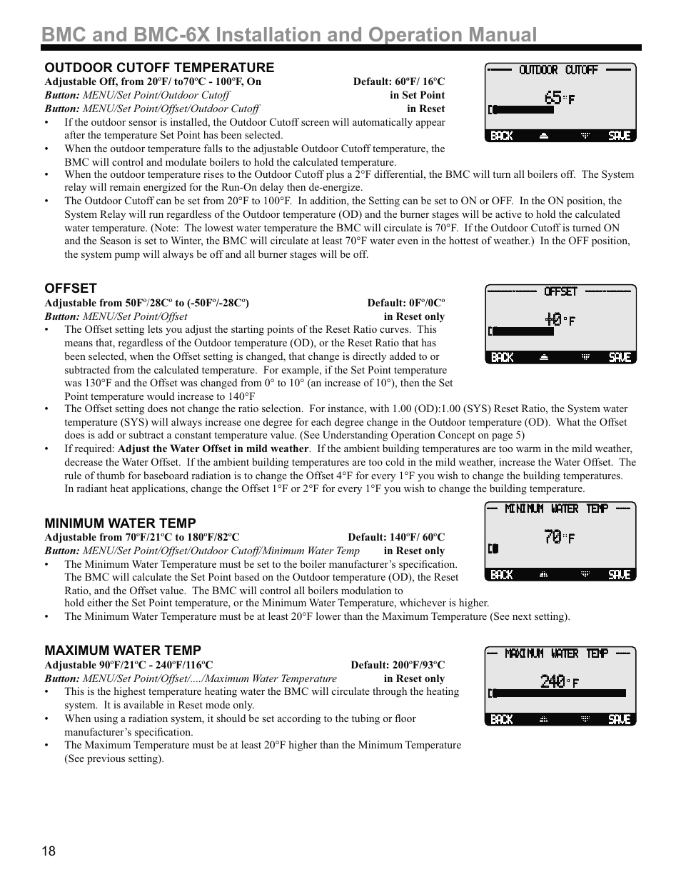 Bmc and bmc-6x installation and operation manual | Weil-McLain BMC-6X User Manual | Page 18 / 32