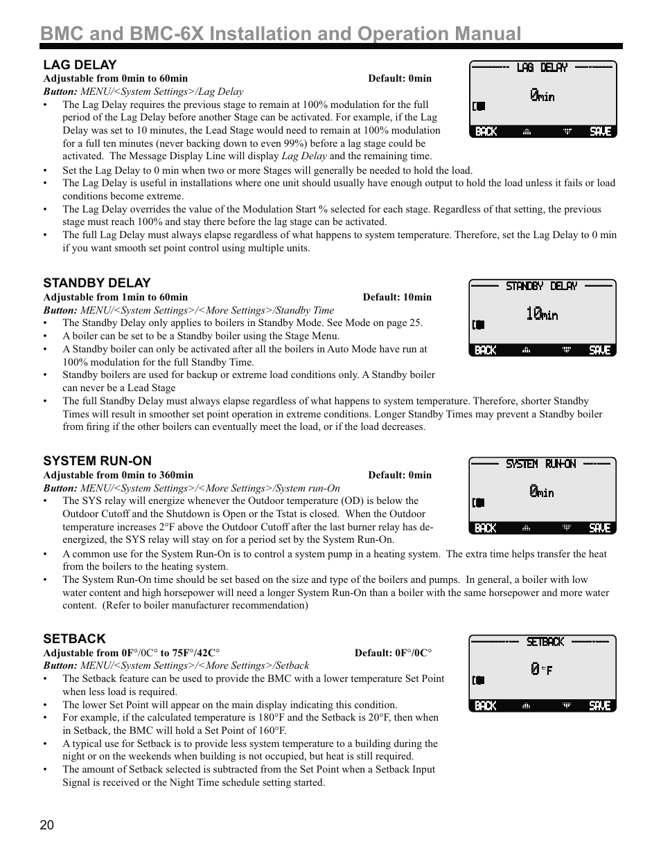 Bmc and bmc-6x installation and operation manual | Weil-McLain BMC-6X User Manual | Page 20 / 32