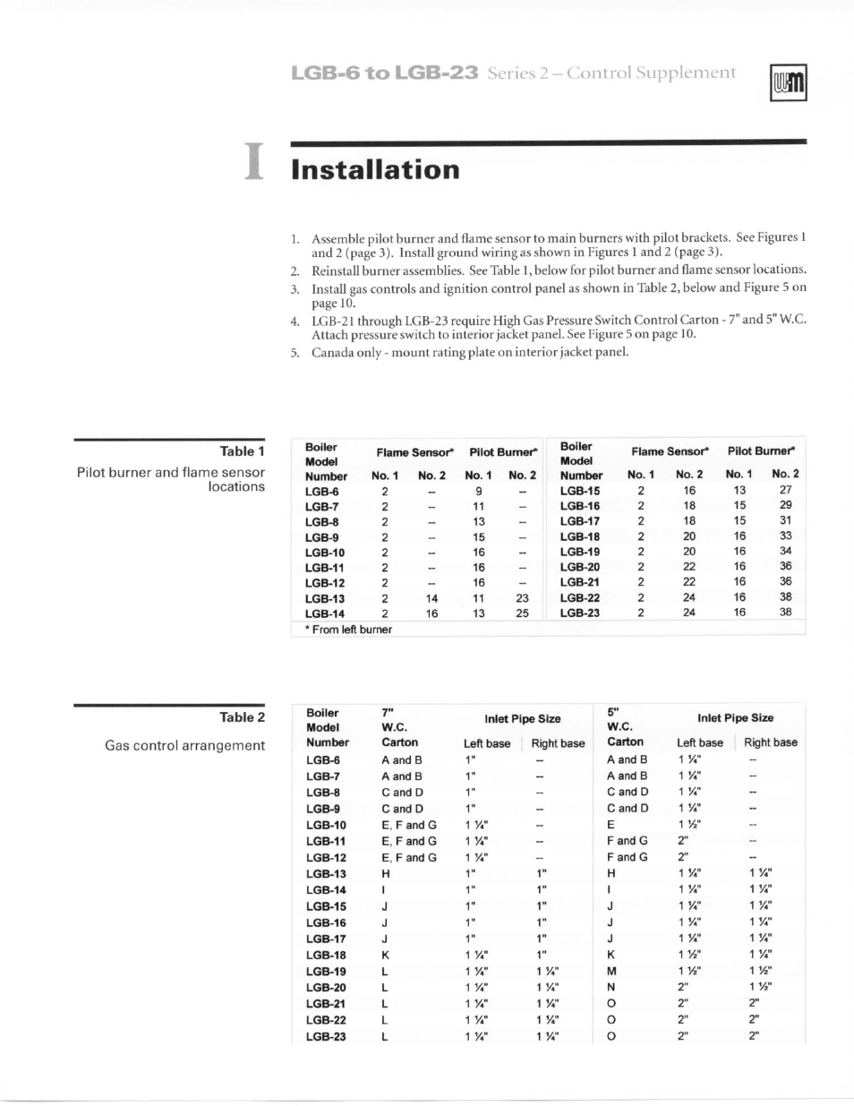 Weil-McLain LGB-23 User Manual | Page 2 / 12
