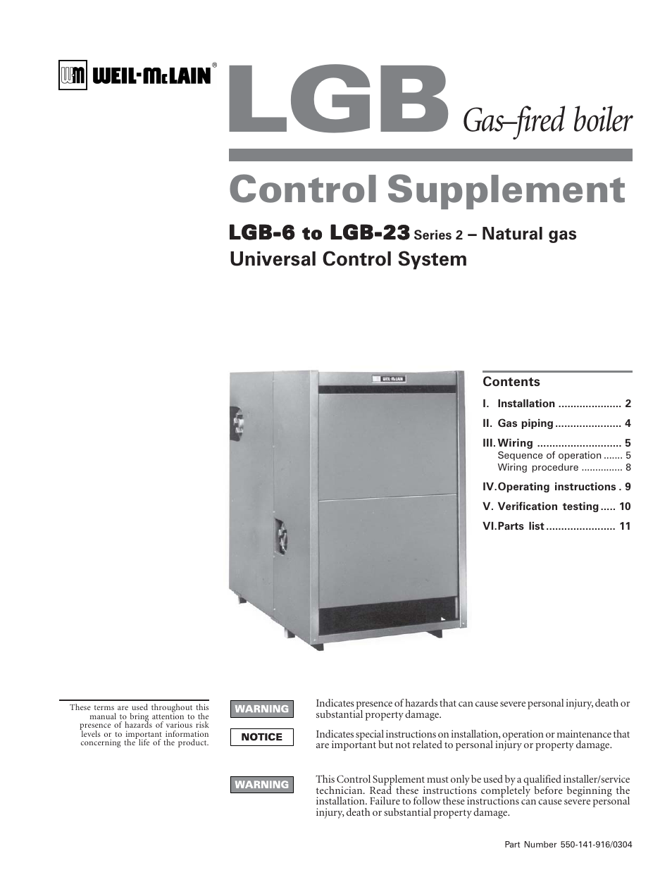 Weil-McLain LGB-6  EN User Manual | 12 pages