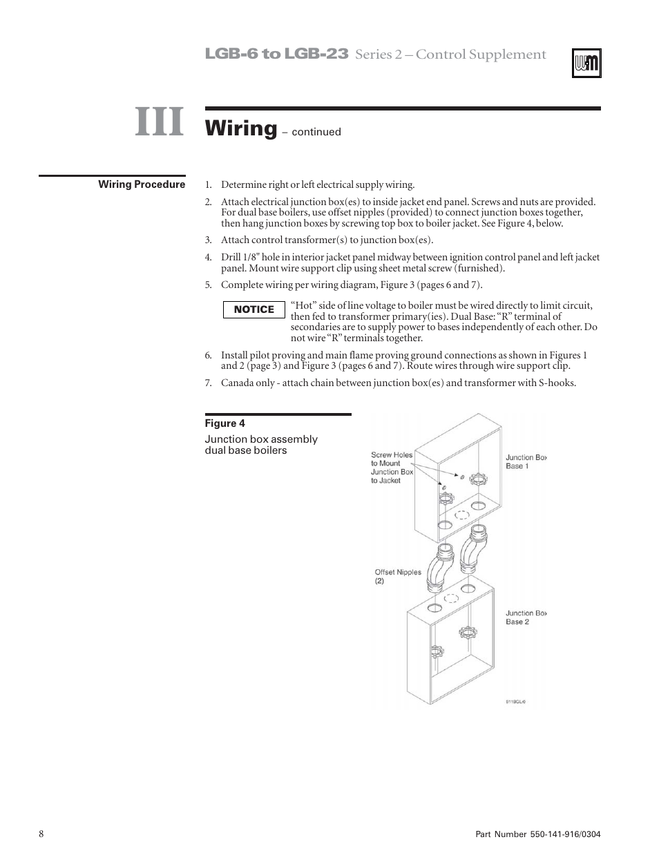 Wiring | Weil-McLain LGB-6  EN User Manual | Page 8 / 12