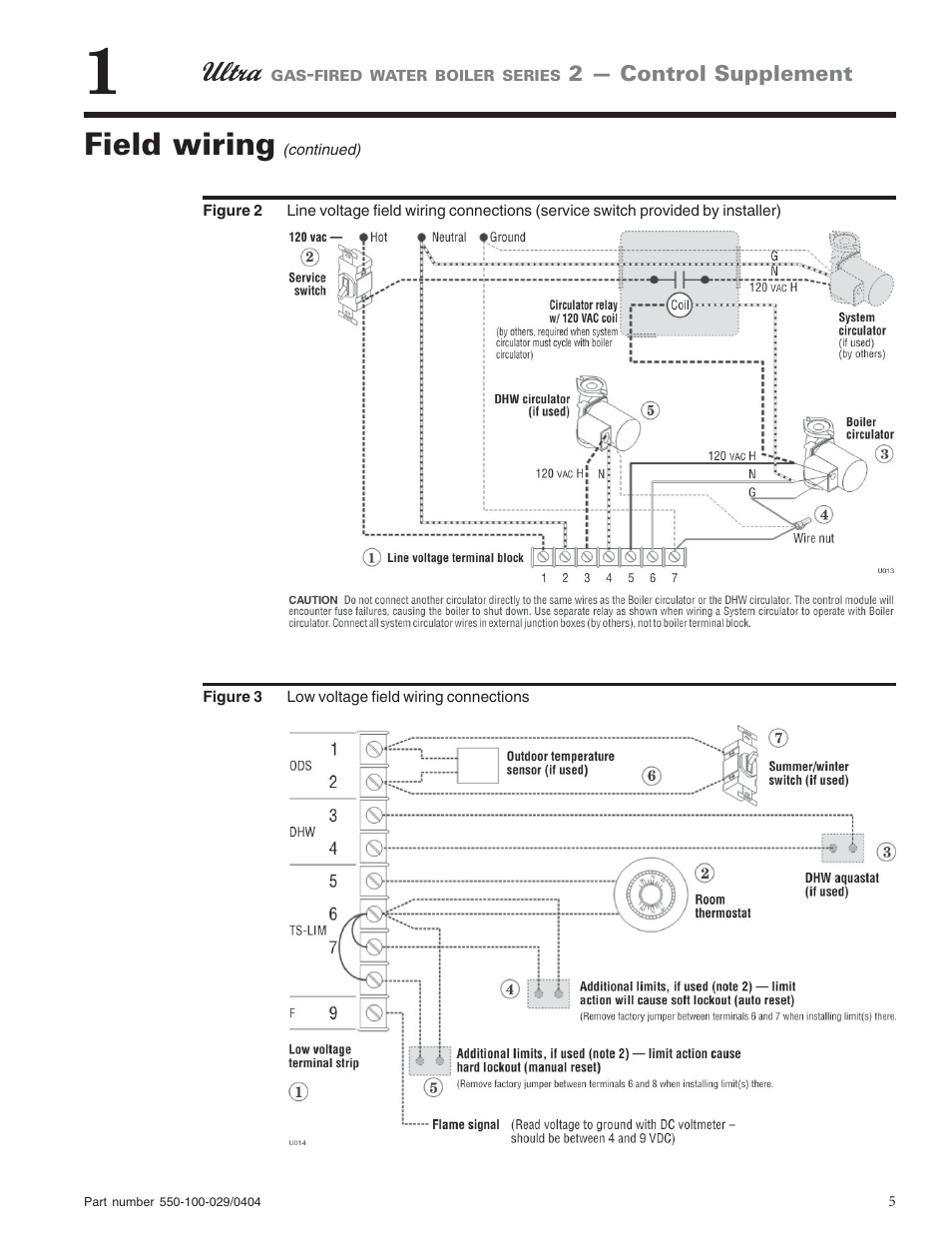 Field wiring | Weil-McLain -230 User Manual | Page 5 / 28