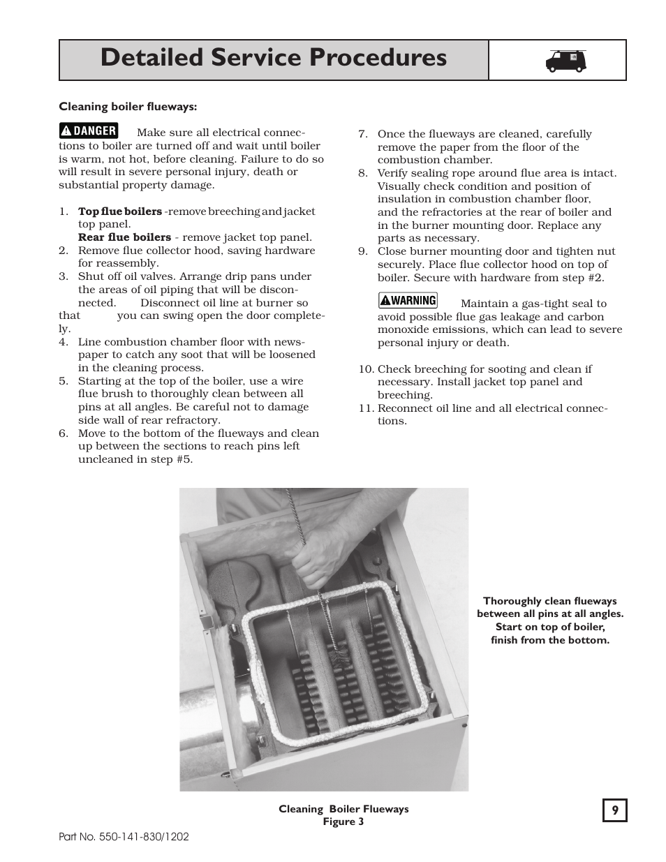 Detailed service procedures | Weil-McLain 550-141-830/1202 User Manual | Page 9 / 12