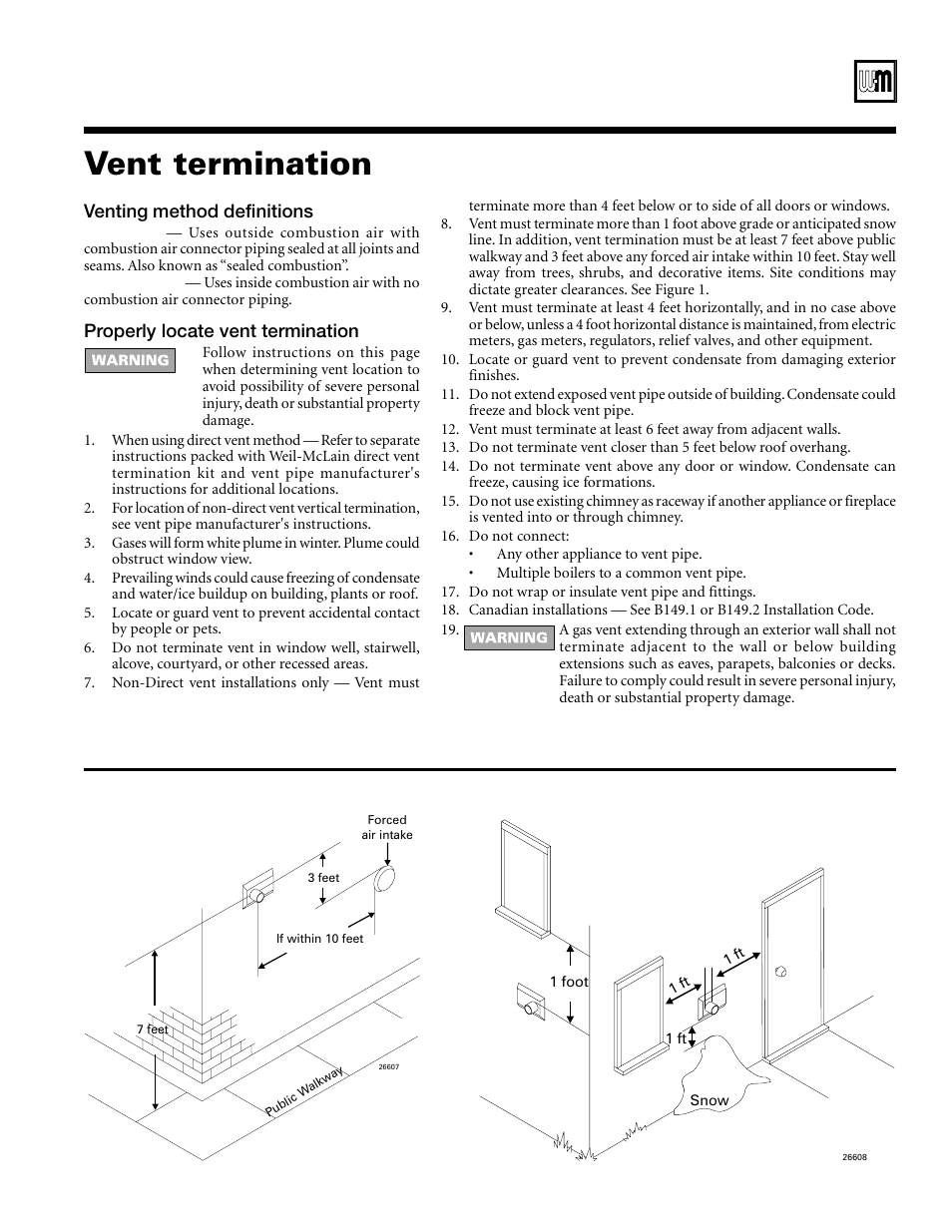 Vent termination | Weil-McLain GV Series 3 User Manual | Page 3 / 8