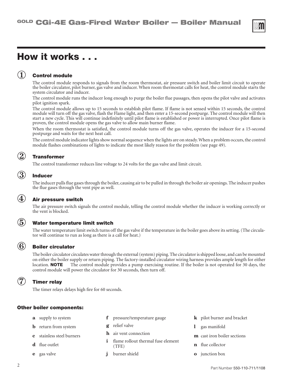 How it works | Weil-McLain GOLD CGI-4E User Manual | Page 2 / 68