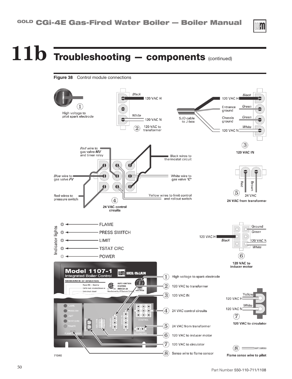 Troubleshooting — components | Weil-McLain GOLD CGI-4E User Manual | Page 50 / 68