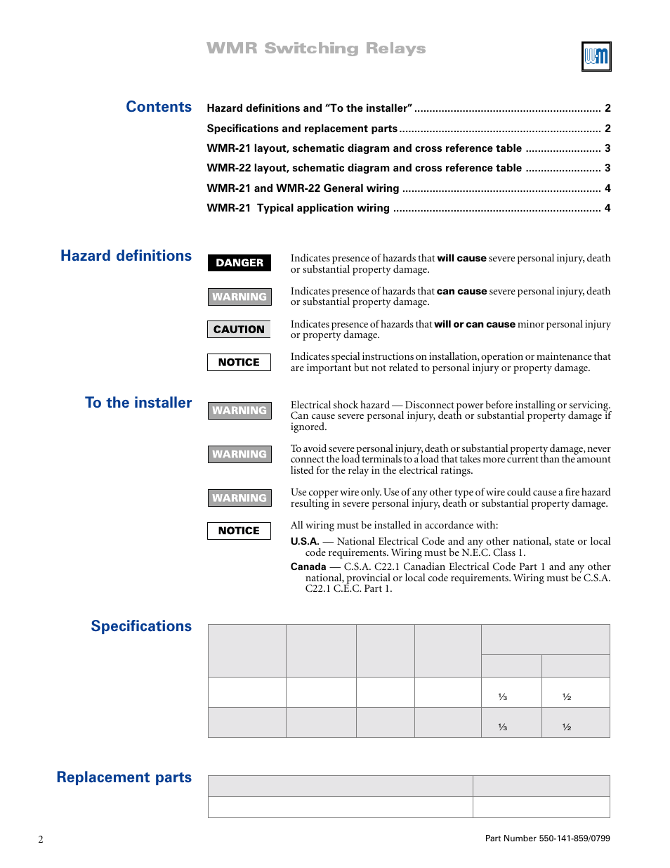 Weil-McLain WMR-21 User Manual | Page 2 / 4
