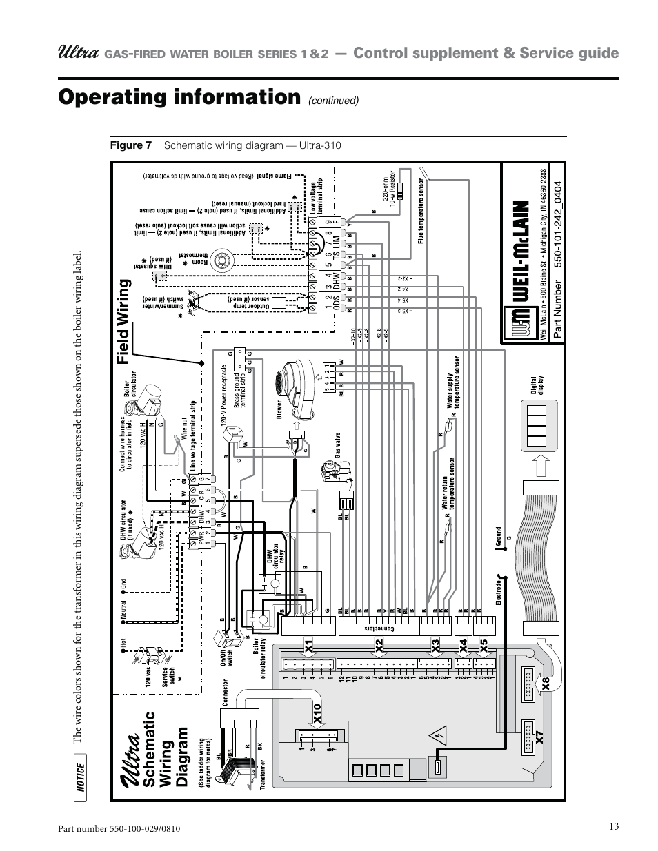 Operating information, Control supplement & service guide | Weil-McLain ULTRA 230 User Manual | Page 13 / 60