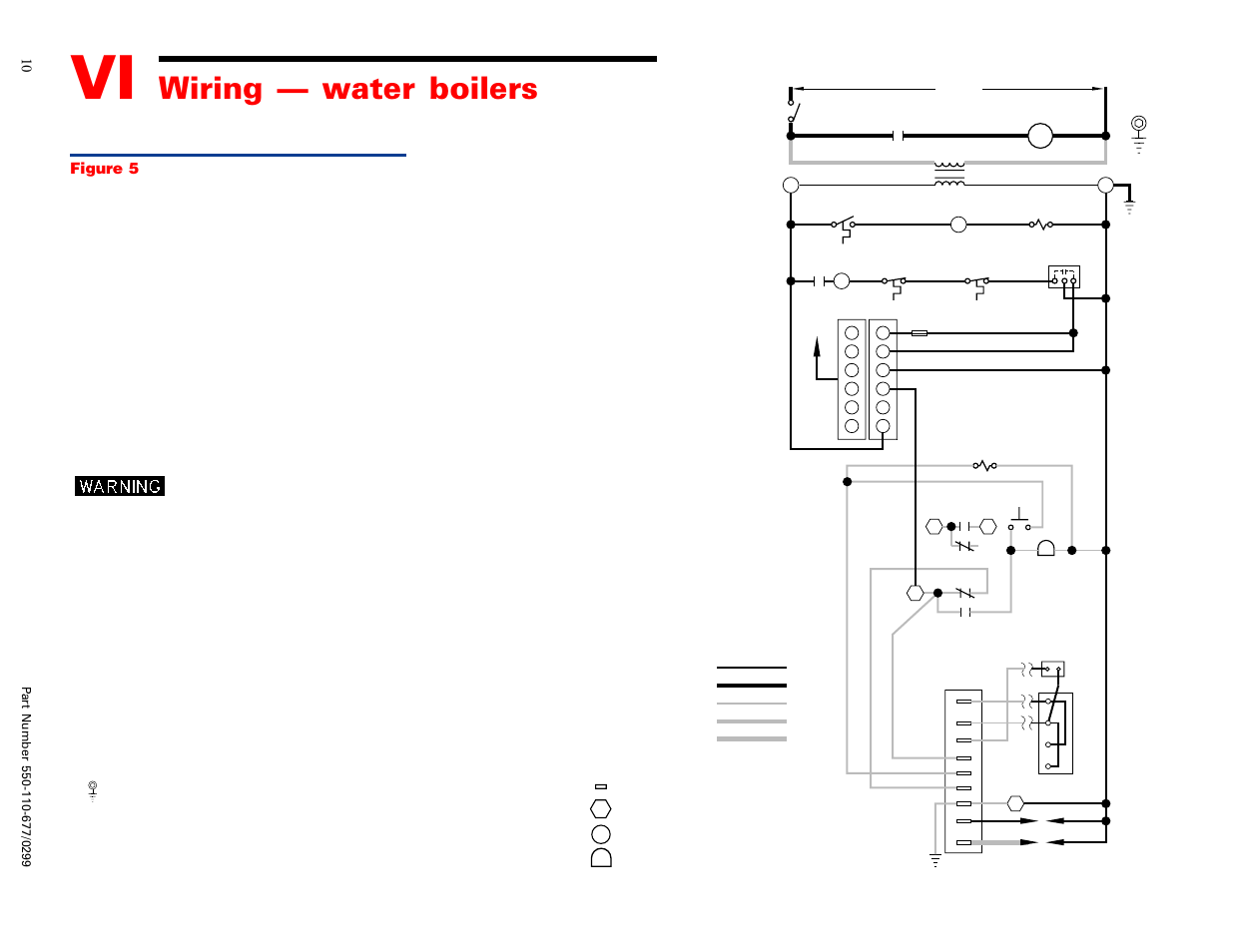 Wiring — water boilers, Ladder wiring diagram | Weil-McLain EGH-125 User Manual | Page 10 / 36