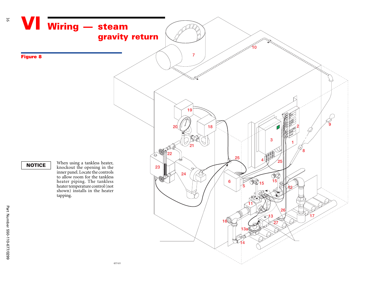 Wiring — steam, Gravity return | Weil-McLain EGH-125 User Manual | Page 16 / 36
