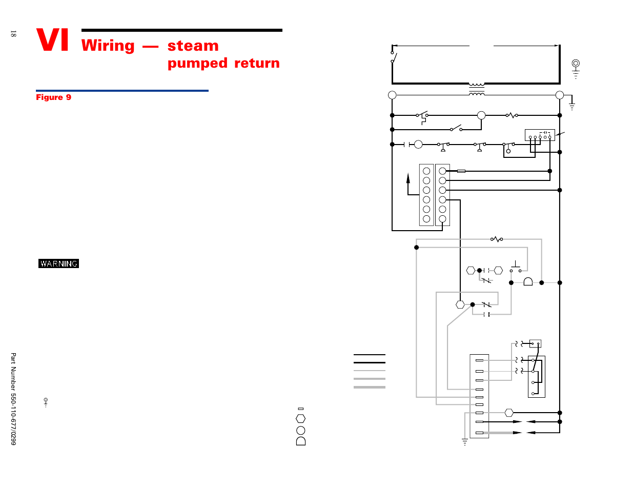 Wiring — steam, Pumped return, Ladder wiring diagram | Weil-McLain EGH-125 User Manual | Page 18 / 36
