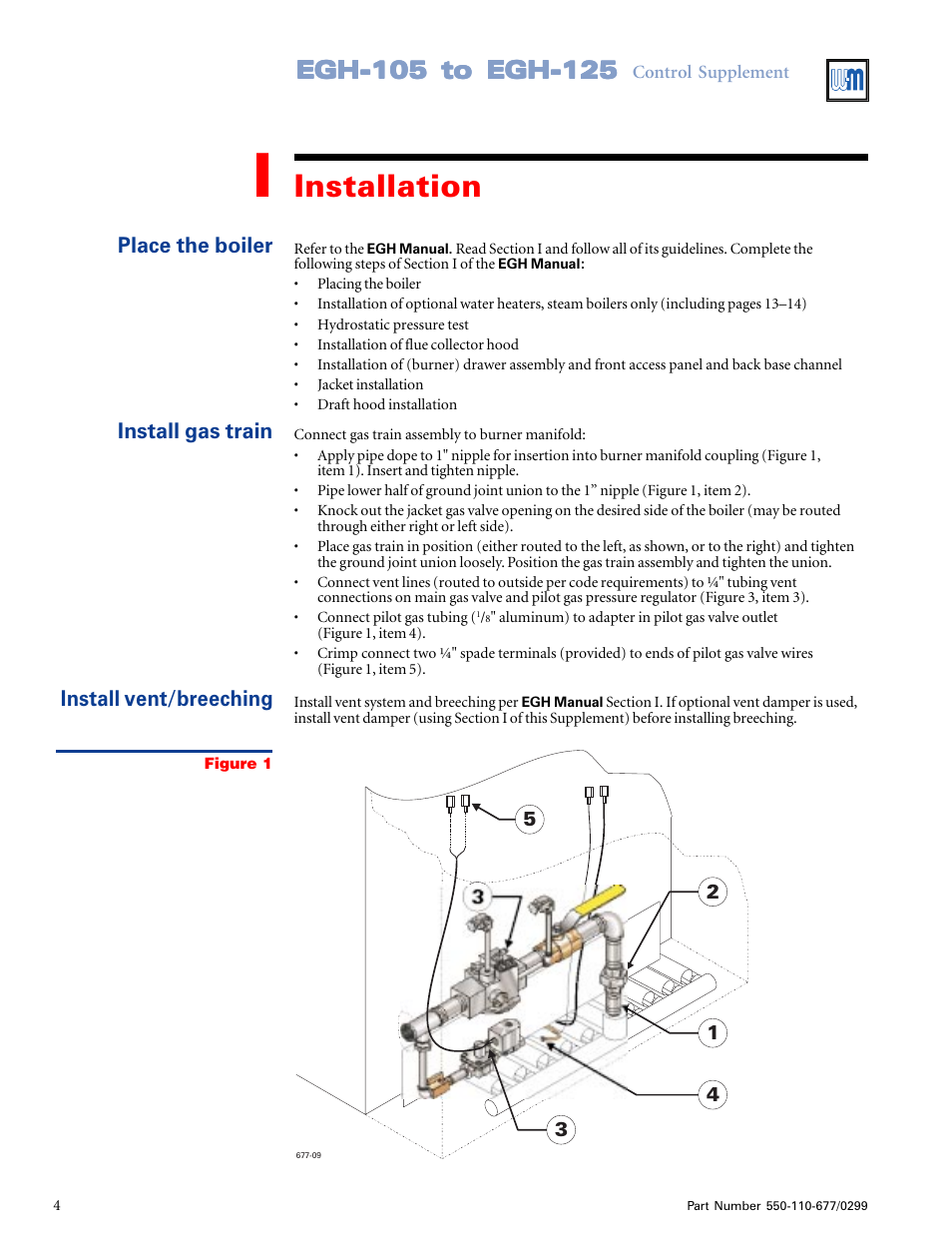 Installation | Weil-McLain EGH-125 User Manual | Page 4 / 36