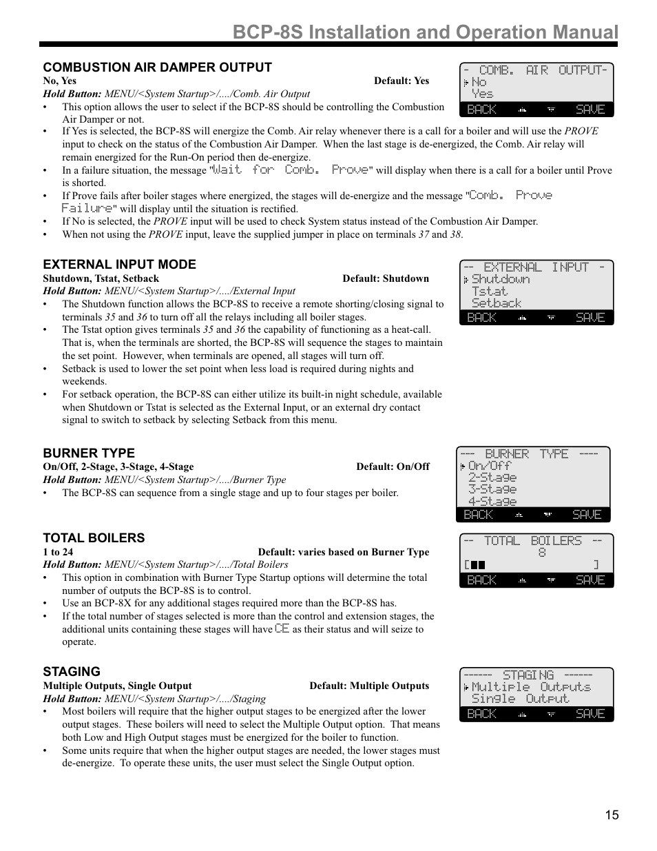 36,qvwdoodwlrqdqg2shudwlrq0dqxdo | Weil-McLain BCP-8X User Manual | Page 15 / 28