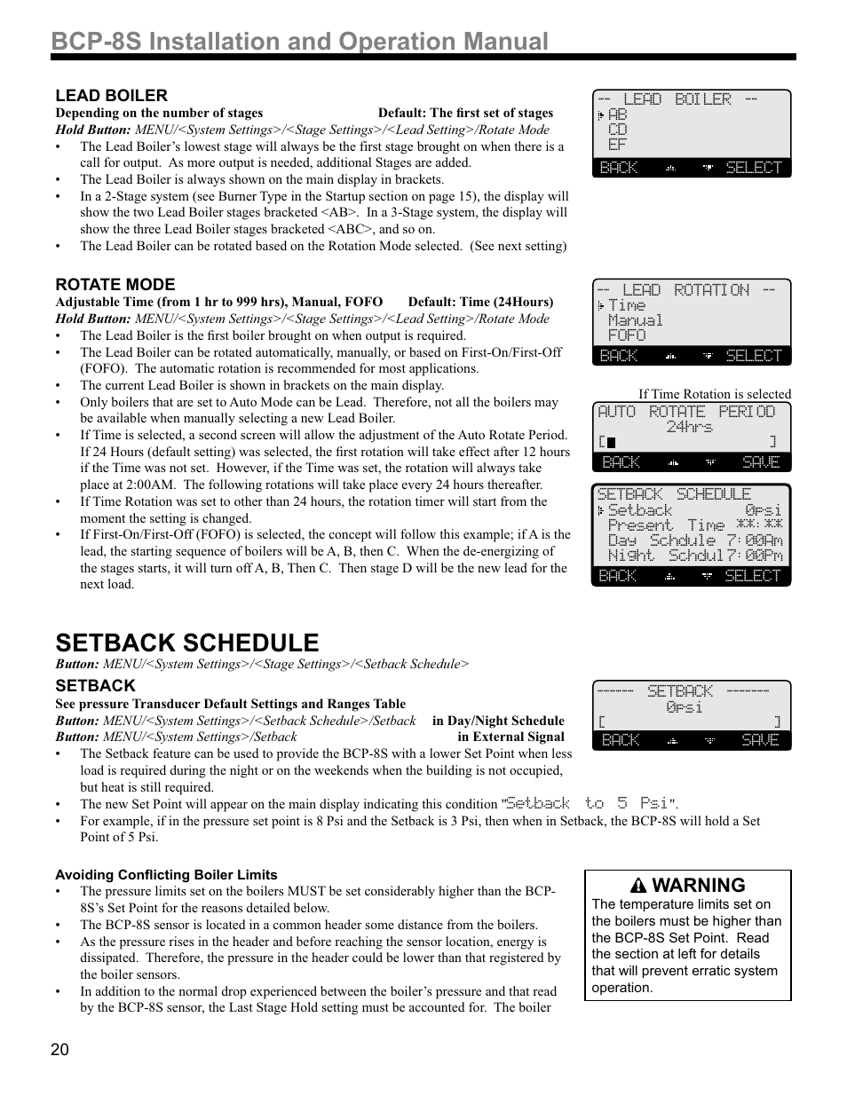 36,qvwdoodwlrqdqg2shudwlrq0dqxdo | Weil-McLain BCP-8X User Manual | Page 20 / 28
