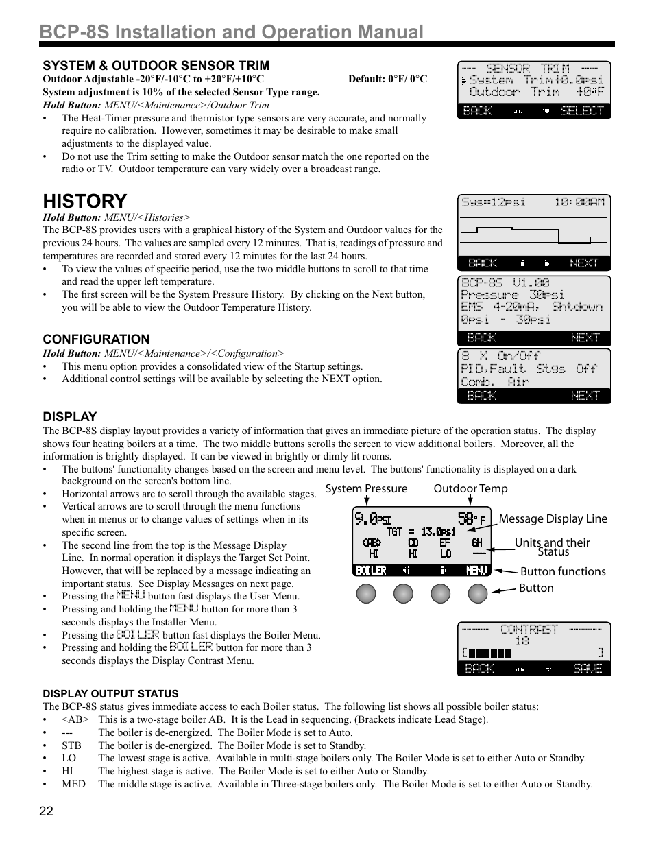 36,qvwdoodwlrqdqg2shudwlrq0dqxdo | Weil-McLain BCP-8X User Manual | Page 22 / 28