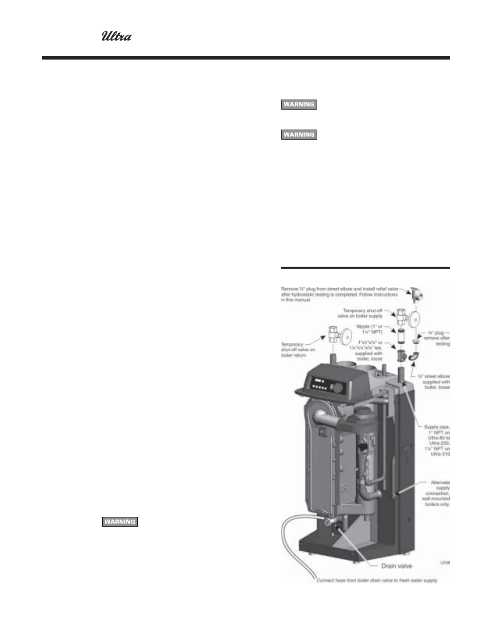 Prepare boiler, Boiler manual | Weil-McLain ULTRA 80  EN User Manual | Page 11 / 44