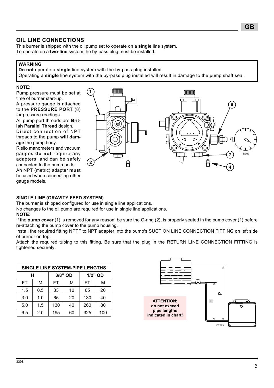 Oil line connections | Weil-McLain 800062000-Brn-PO Rie BF5 User Manual | Page 9 / 19