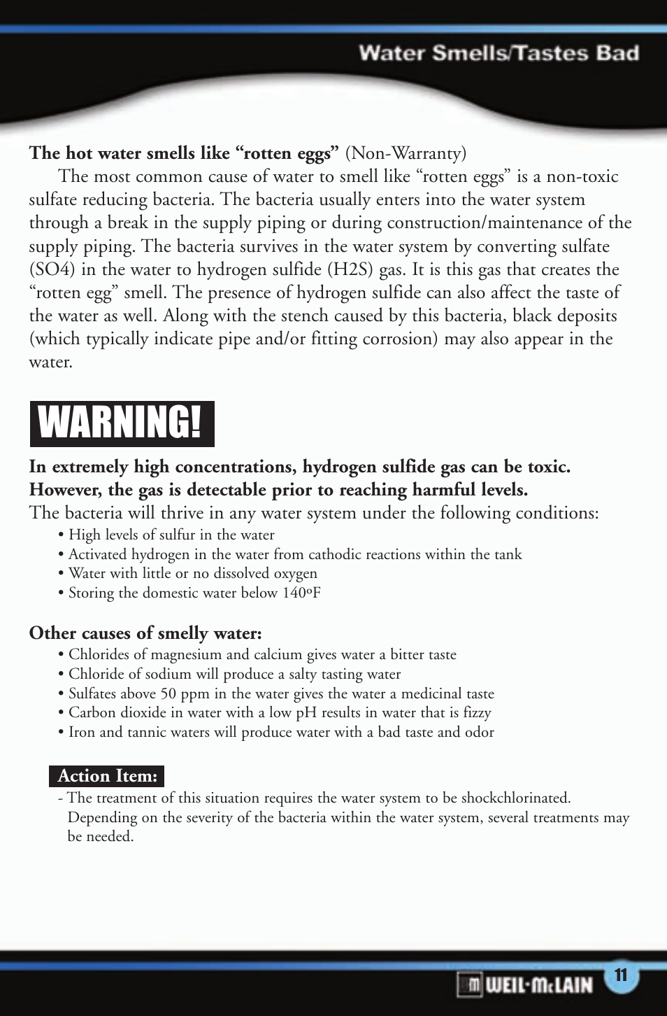 Warning | Weil-McLain C-1013 User Manual | Page 12 / 24