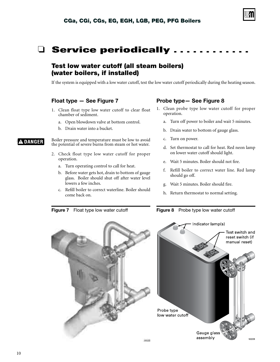 Service periodically | Weil-McLain CGs User Manual | Page 10 / 24