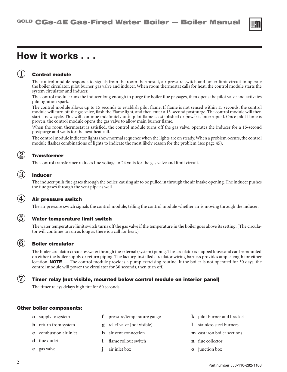 How it works | Weil-McLain GOLD CGS-4E User Manual | Page 2 / 64