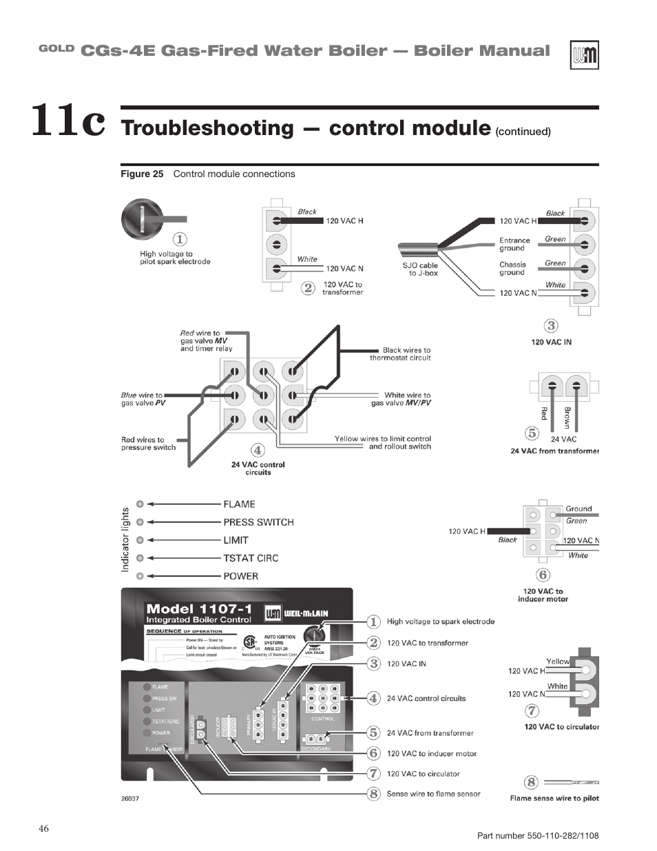 Troubleshooting — control module | Weil-McLain GOLD CGS-4E User Manual | Page 46 / 64